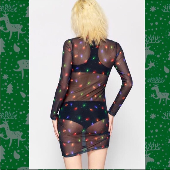 Sexy Mesh Xmas Light Dress 🎄 - Picture 3 of 4